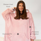 Oversized Hoodie Blanket | Sherpa Fleece Hooded Sweatshirt