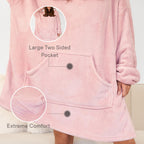 Oversized Hoodie Blanket | Sherpa Fleece Hooded Sweatshirt