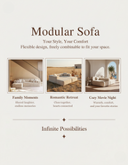 Cloud Haven Sofa – Modular Sectional Couch, Plush Comfort & Modern Design